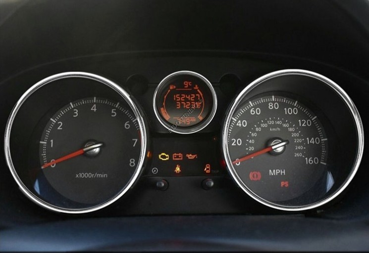Хром кільця на щиток приладів Nissan Qashqai