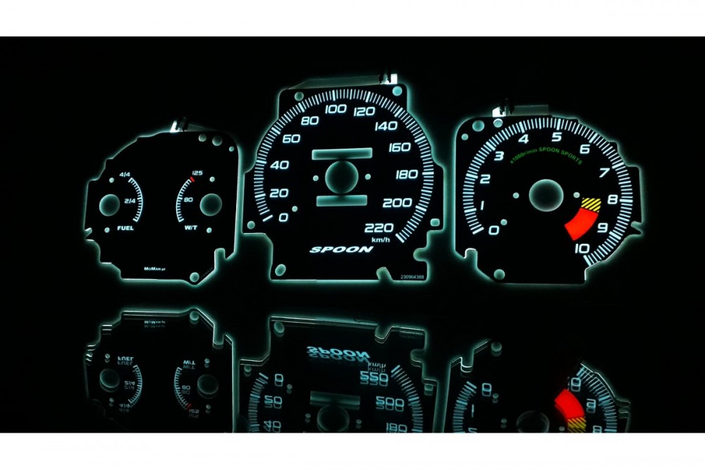 Накладки, що світяться, на шкали приладів Honda Civic EJ9 1996-2000 стиль Spoon
