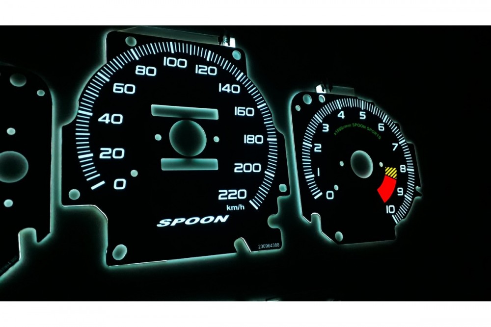 Накладки, що світяться, на шкали приладів Honda Civic EJ9 1996-2000 стиль Spoon