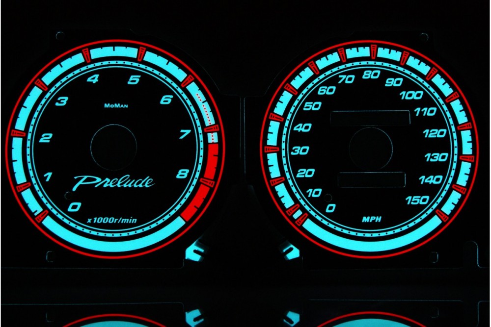 Плазмові накладки в щиток приладів Honda Prelude 5