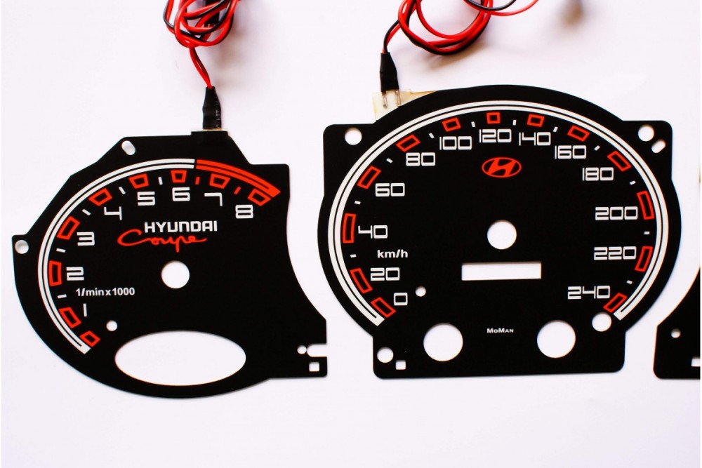 Накладки тюнінгові на панель приладів Hyundai Coupe 1996-2002 вар. 1