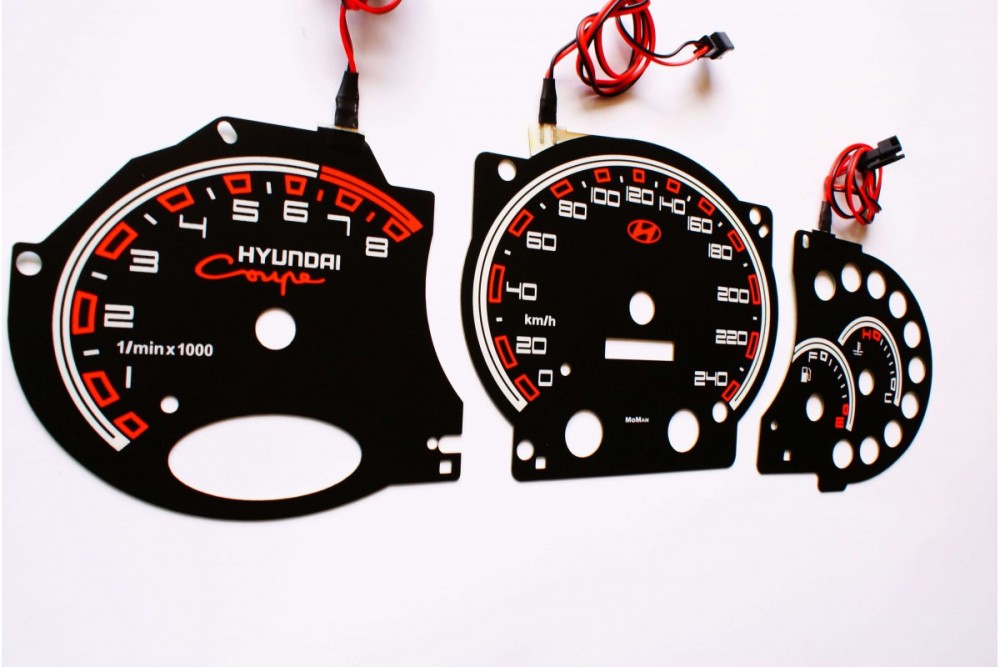 Накладки тюнінгові на панель приладів Hyundai Coupe 1996-2002 вар. 1