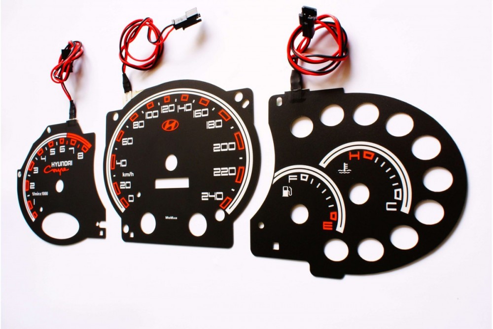 Накладки тюнінгові на панель приладів Hyundai Coupe 1996-2002 вар. 1