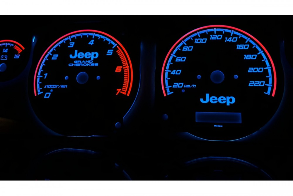 Тюнінгові накладки в щиток приладів Jeep Grand Cherokee 1995-1999 вар. 1