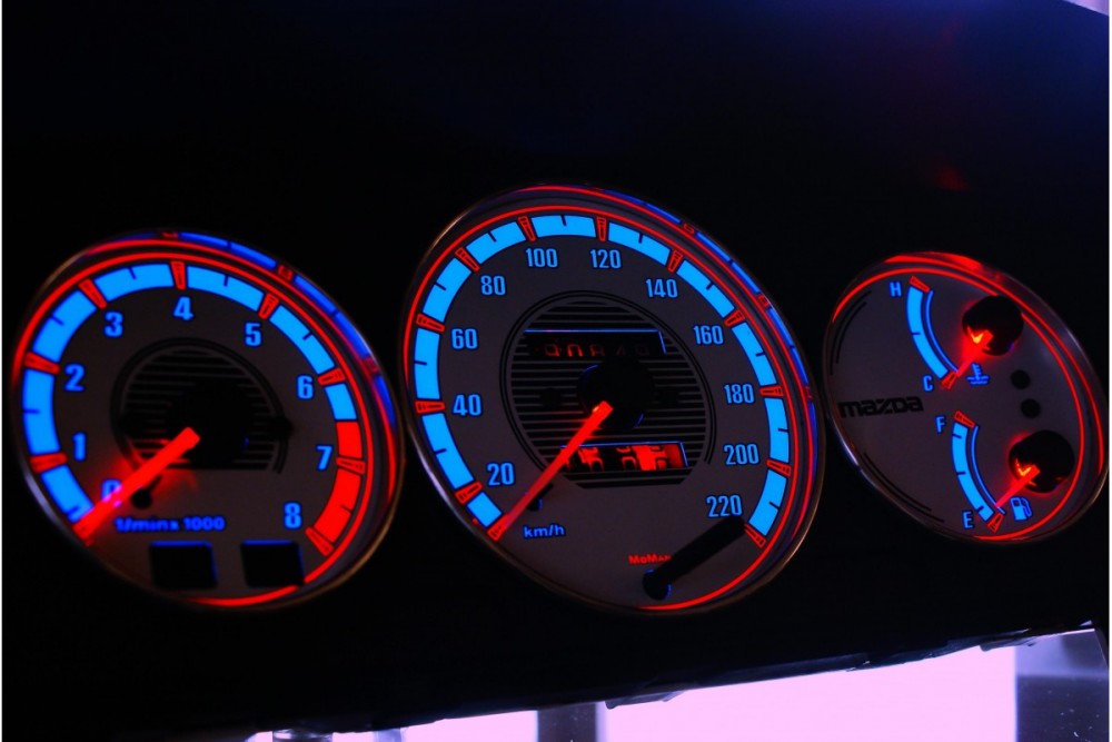 Накладки, що світяться на шкали приладів Mazda 323C, 323P, 323S, Protege, Familia Van вар. 2