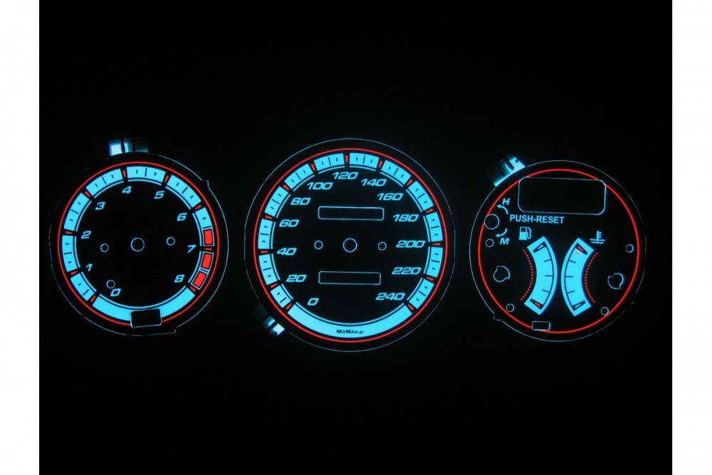 Накладки, що світяться, в щиток приладів MAZDA 323F BG / MX-3 вар. 1