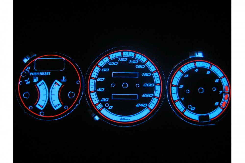 Накладки, що світяться, в щиток приладів MAZDA 323F BG / MX-3 вар. 1