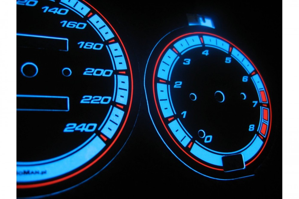 Накладки, що світяться, в щиток приладів MAZDA 323F BG / MX-3 вар. 1