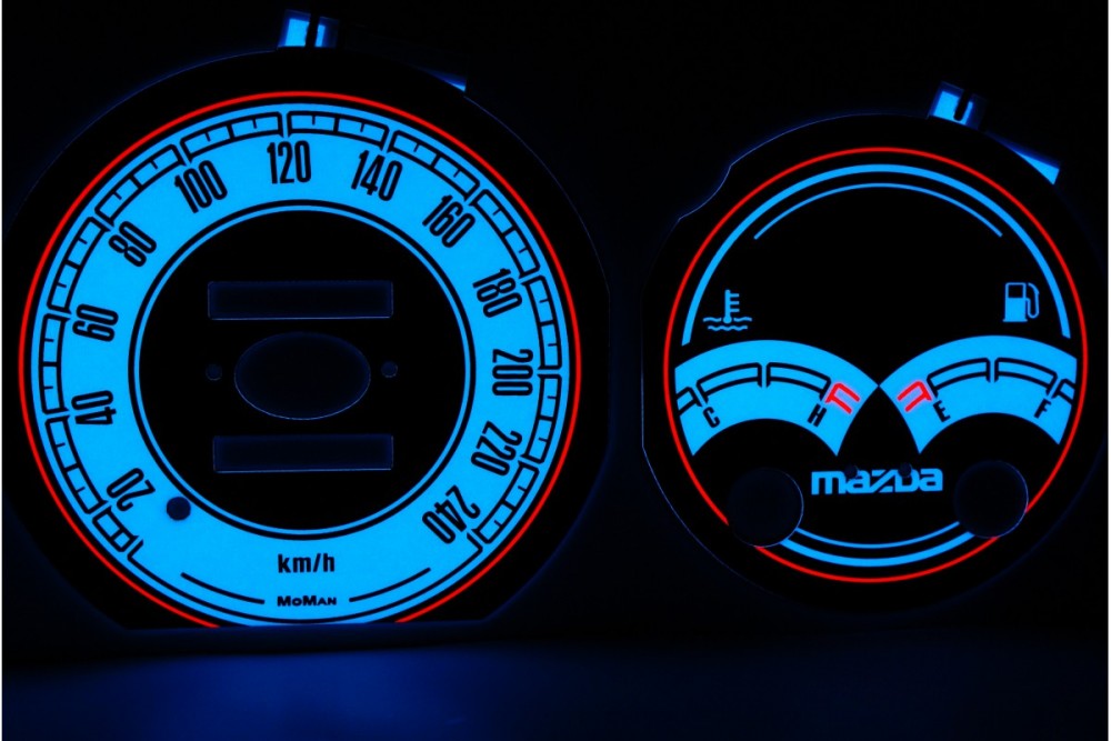 Накладки, що світяться, в щиток приладів Mazda 626 1992-1997 / MX-6 вар. 2