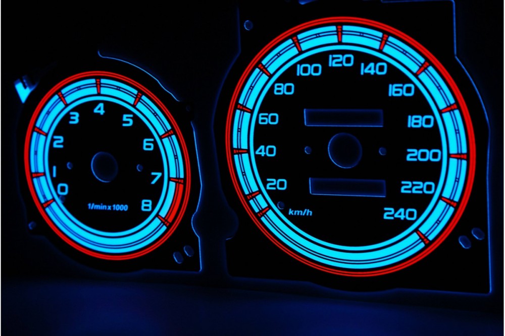 Накладки, що світяться на шкали приладів Mazda Xedos 6, 9 /Millenia вар. 1