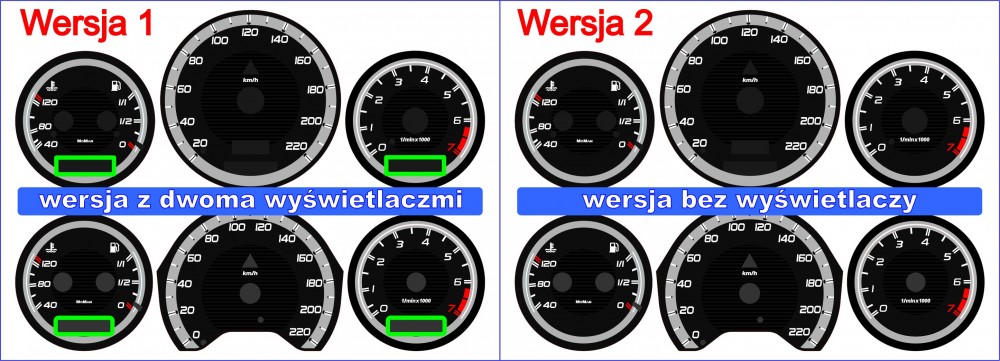Тюнинговые накладки в щиток приборов Mercedes W202 вар. 1