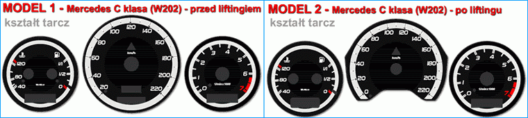 Накладки на панель приладів Mercedes W202 вар. 2