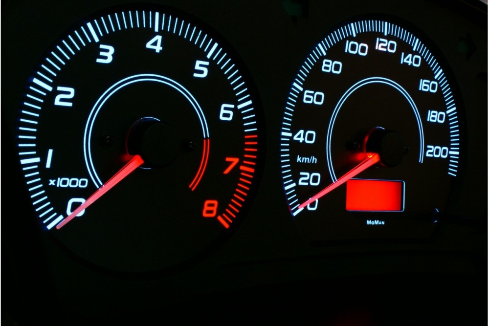 Тюнінг накладки на шкали приладів Mitsubishi Colt 1996-2003 вар. 1