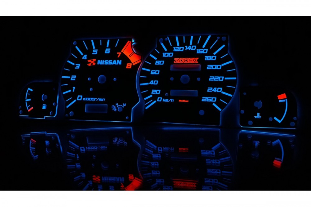 Светящиеся накладки в щиток приборов Nissan 200SX S14 / SILVIA 1993-1996 вер. 1