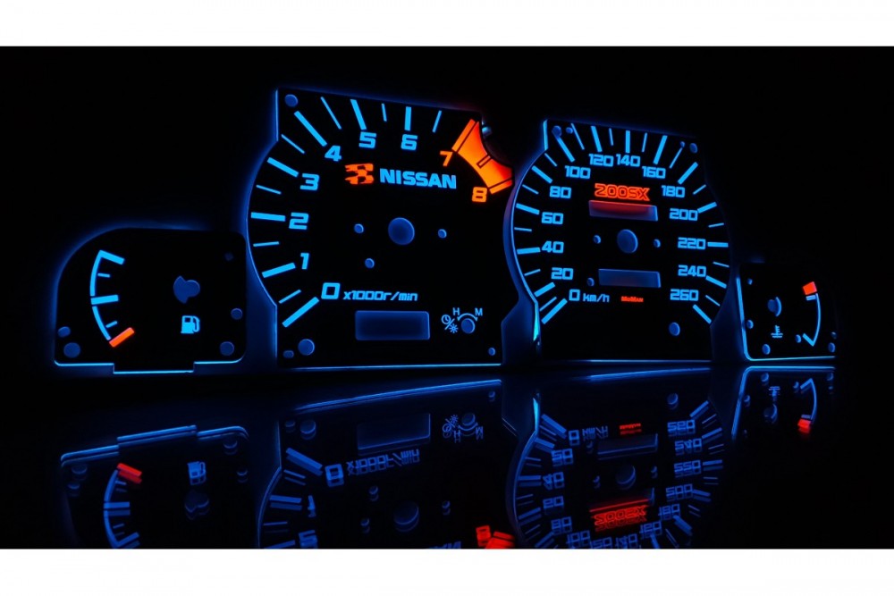 Светящиеся накладки в щиток приборов Nissan 200SX S14 / SILVIA 1993-1996 вер. 1