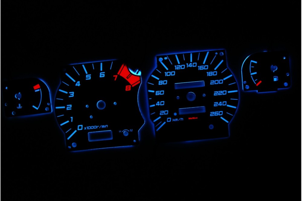 Тюнинговые накладки на шкалы приборов Nissan 200SX S14 / SILVIA 1993-1996 вер. 2