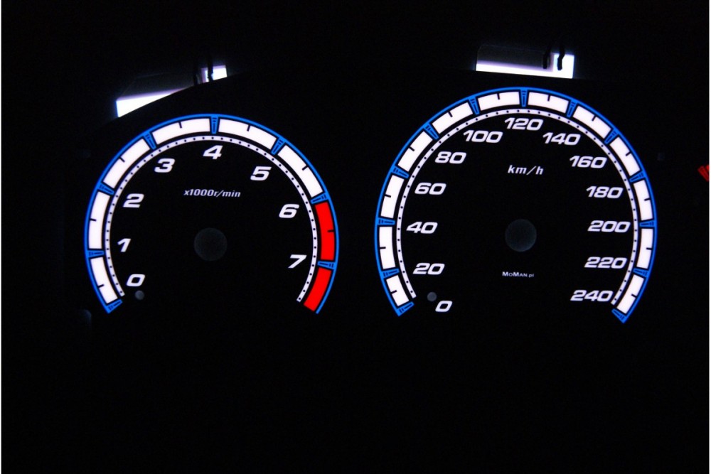 Накладки, що світяться, на шкали приладів Nissan Almera рестайл