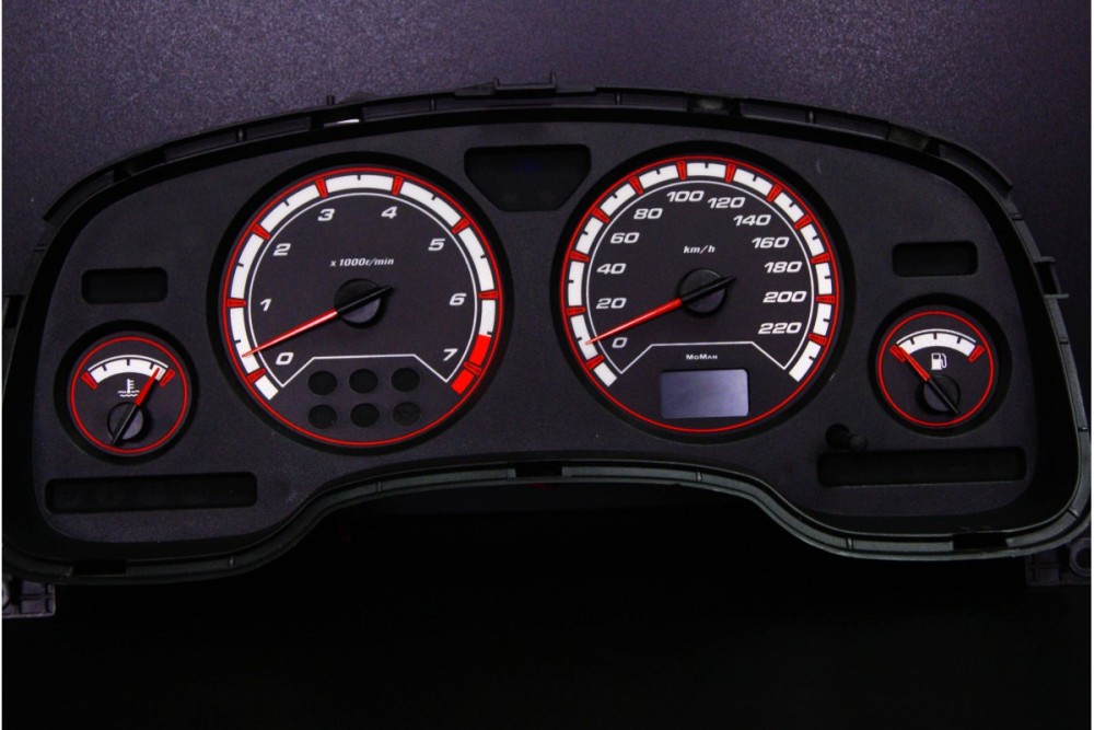 Накладки на шкали приладів Opel Astra G Coupe вер. 2 (чорні)