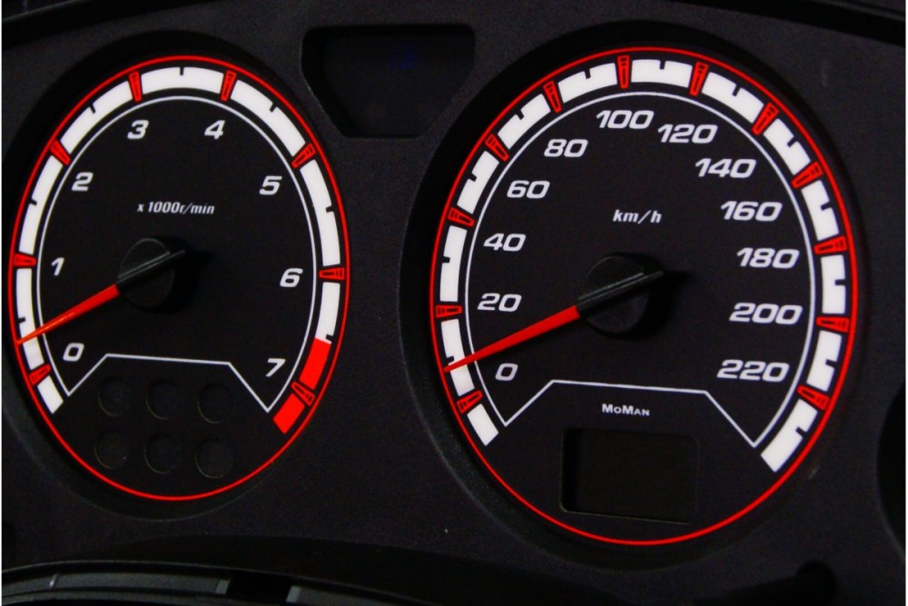 Накладки на шкали приладів Opel Astra G Coupe вер. 2 (чорні)