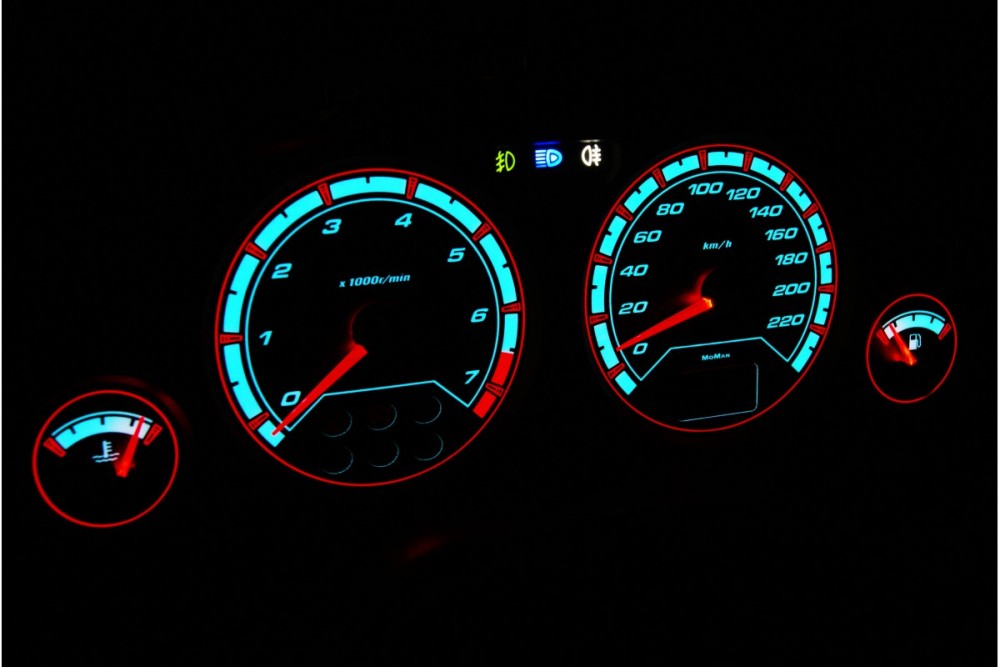 Накладки на шкали приладів Opel Astra G Coupe вер. 2 (чорні)