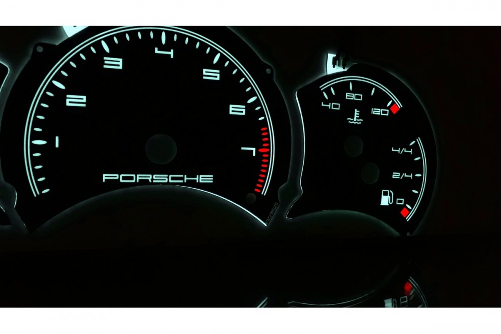 Тюнінгові накладки на шкали приладів Porsche Boxter 986 (1997-2005) вар. 1