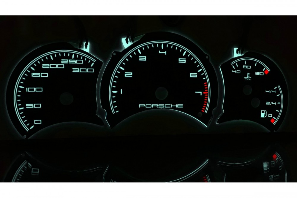Тюнінгові накладки на шкали приладів Porsche Boxter 986 (1997-2005) вар. 1