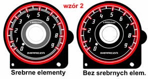 Тюнінгові накладки в щиток приладів Subaru Impreza 2000-2007 вар. 2