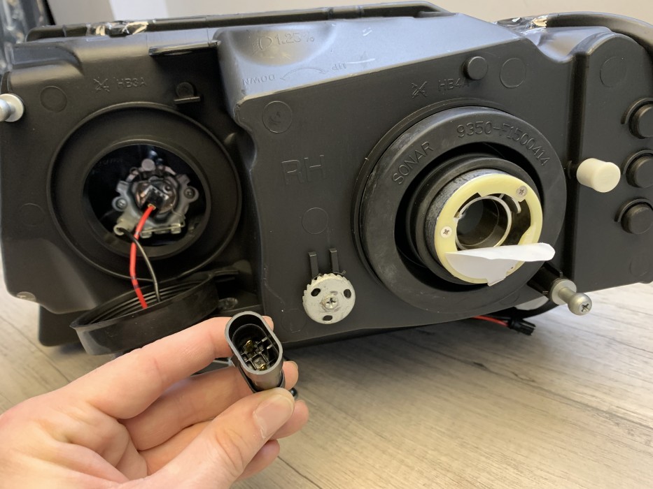 Передні фари Jeep Grand Cherokee WJ чорні, led габарити