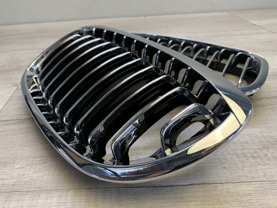 Хром решітка радіатора BMW E46 coupe / cabrio рестайл