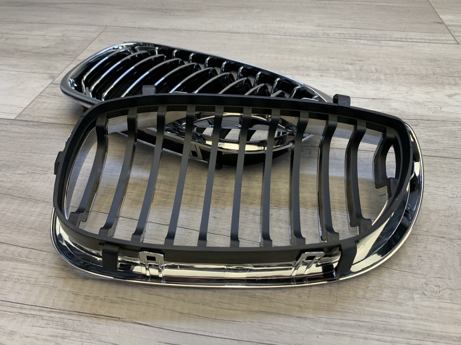 Хром решітка радіатора BMW E46 coupe / cabrio рестайл