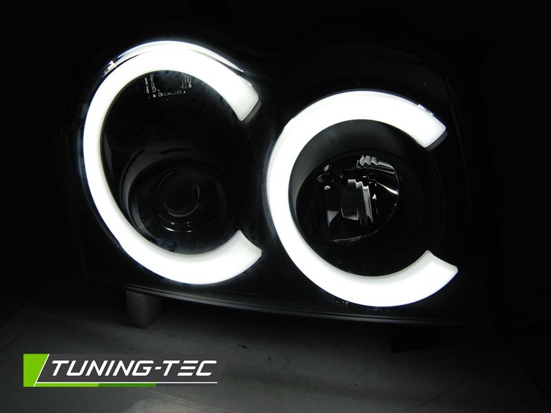 Чорні фари передні Jeep Grand Cherokee WK 05-08 tube lights