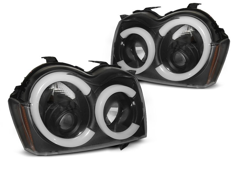 Чорні фари передні Jeep Grand Cherokee WK 05-08 tube lights