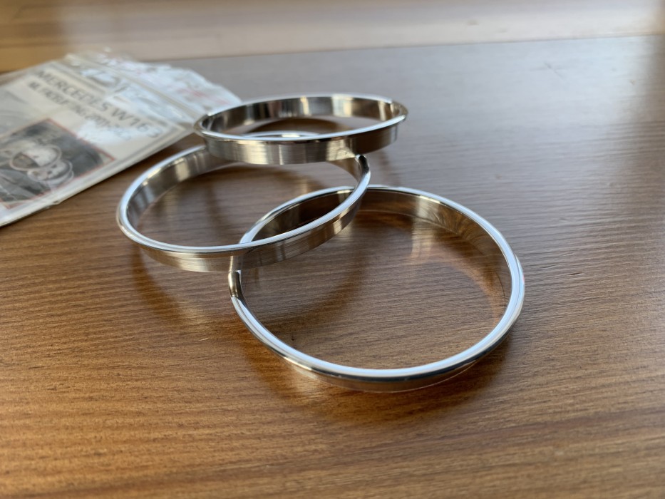 Хром кільця на ручки пічки Mercedes ML W163 рестайлінг