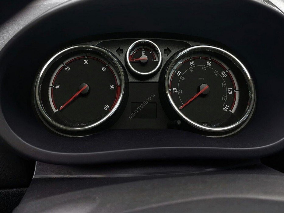 Хромовані кільця на панель приладів Opel Corsa D