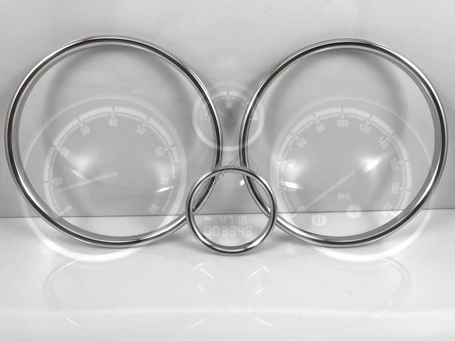 Хромовані кільця на панель приладів Opel Corsa D