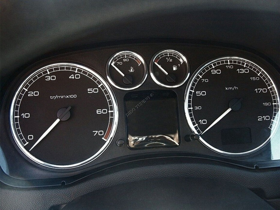 Декоративні кільця в щиток приладів Peugeot 307