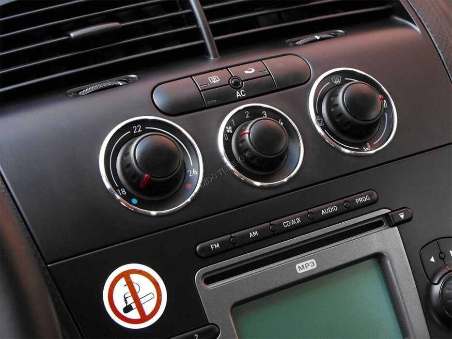 Хромовані кільця на ручки пічки Seat Leon II / Altea