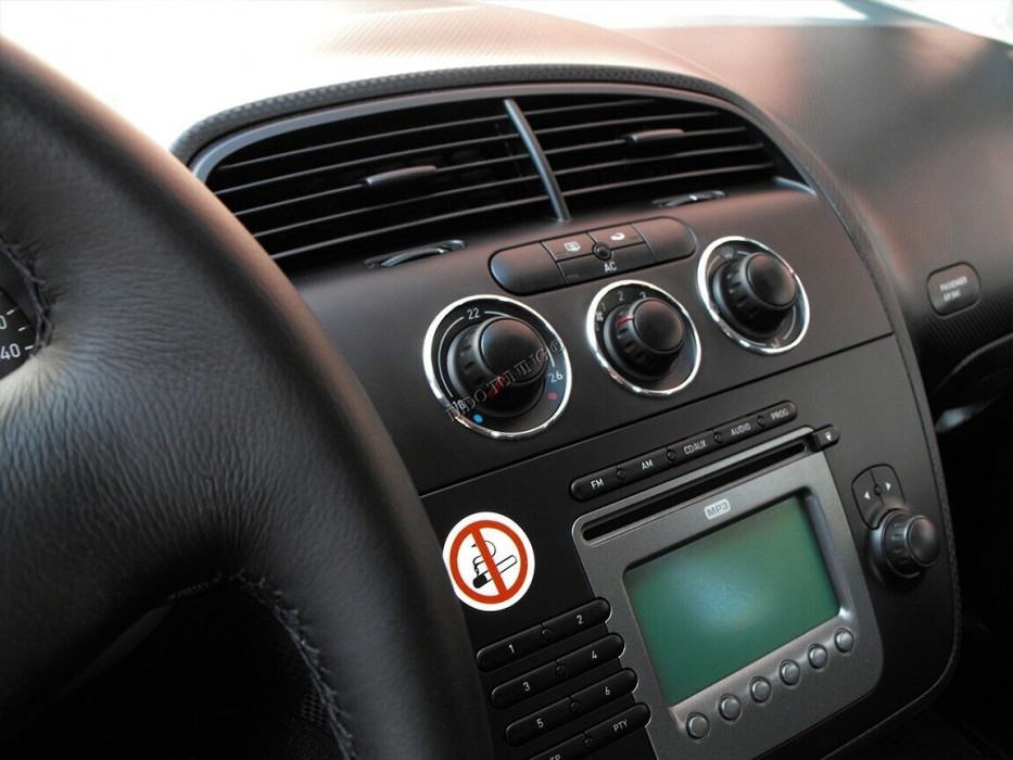 Хромовані кільця на ручки пічки Seat Leon II / Altea