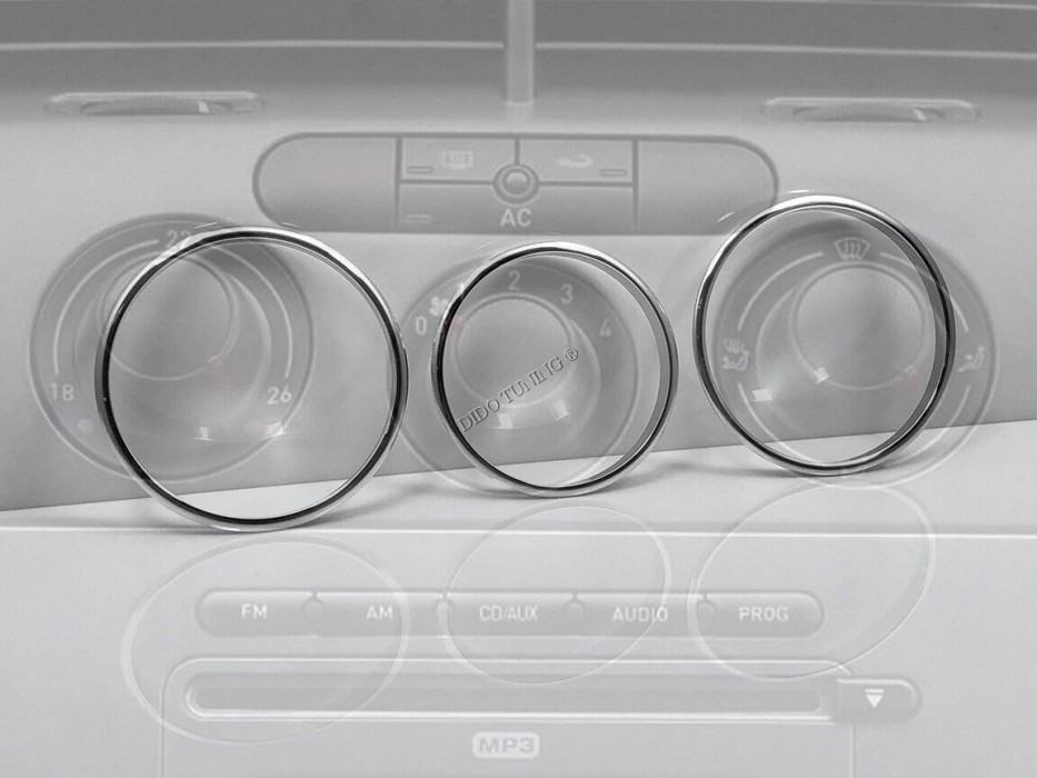 Хромовані кільця на ручки пічки Seat Leon II / Altea