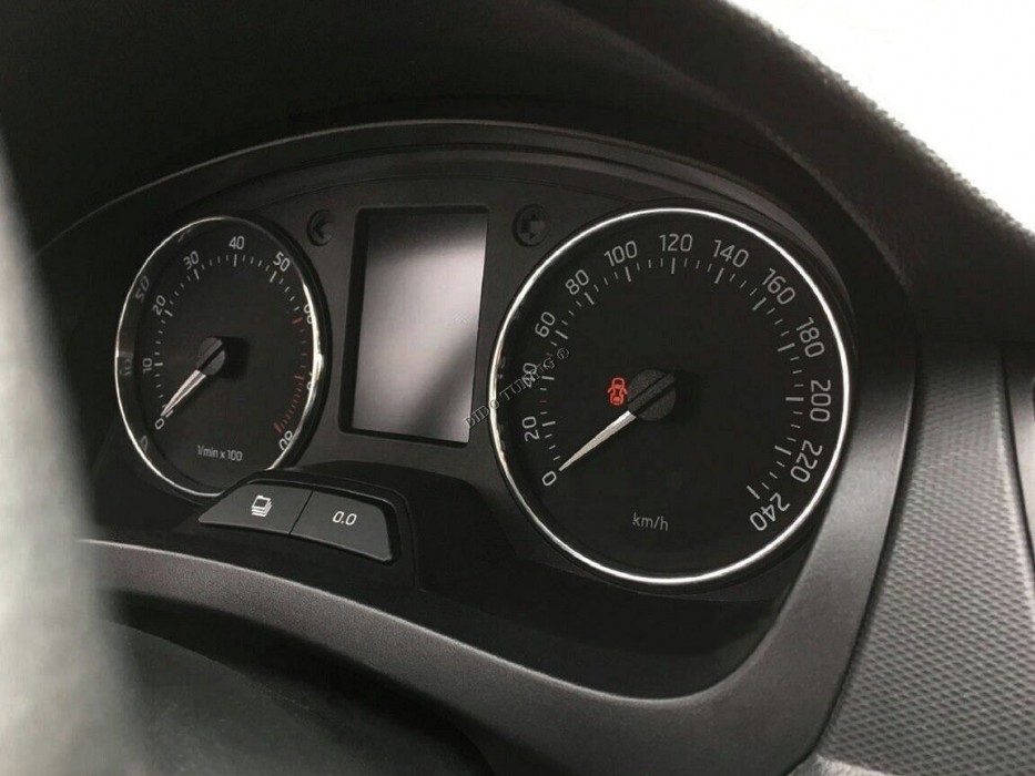 Хром кільця на прилади Skoda Rapid