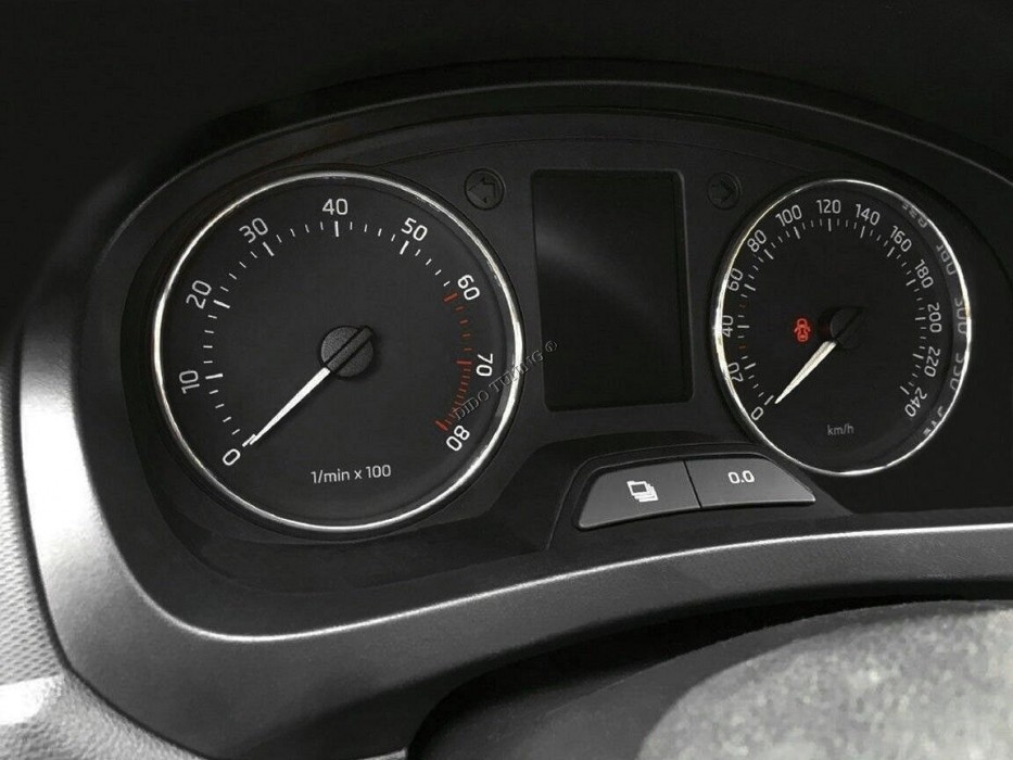 Хром кільця на прилади Skoda Rapid