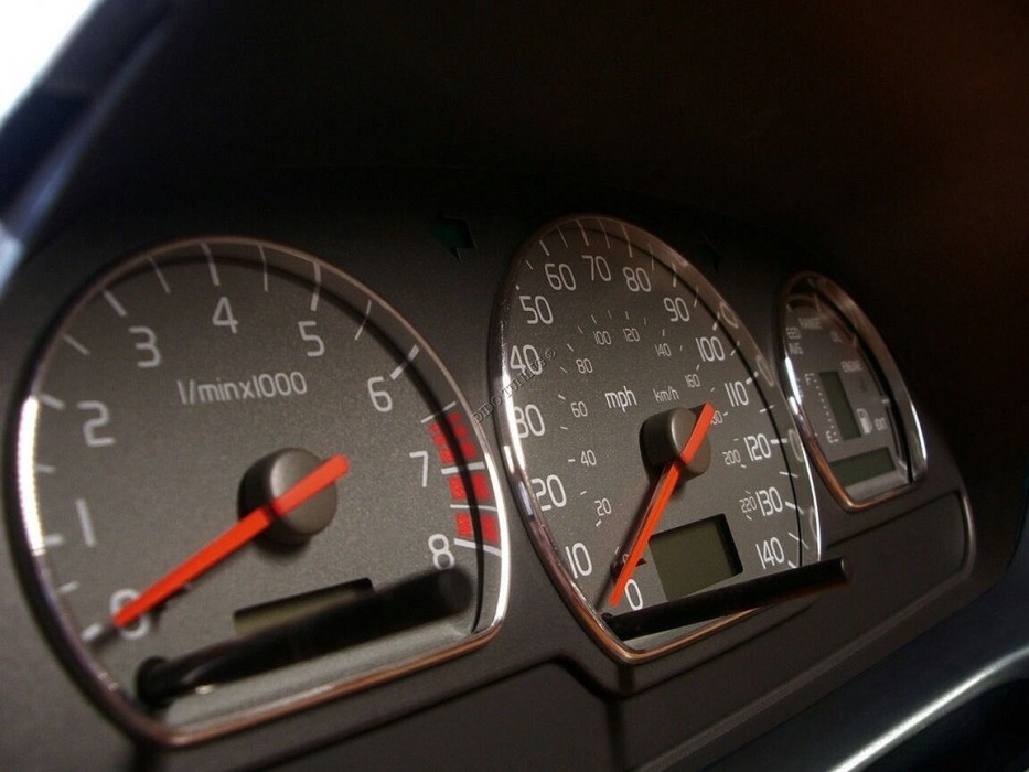 Хромовані кільця в щиток приладів Volvo S40/V40 (dido)