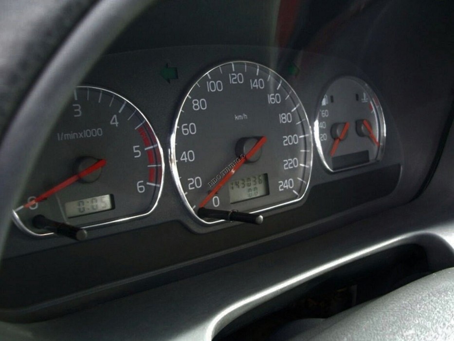 Хромовані кільця в щиток приладів Volvo S40/V40 (dido)