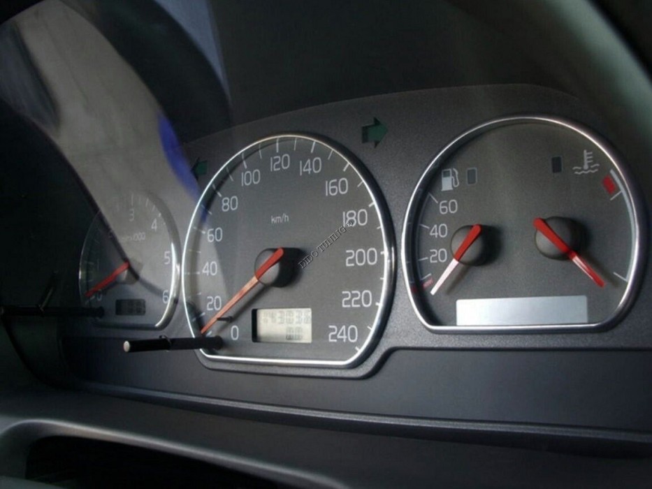 Хромовані кільця в щиток приладів Volvo S40/V40 (dido)