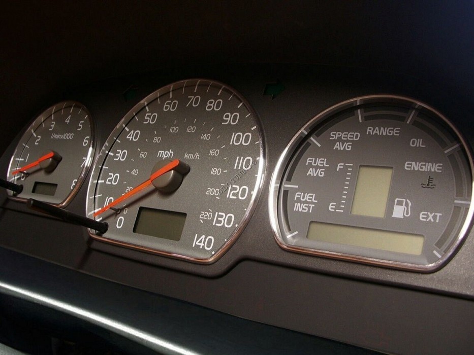 Хромовані кільця в щиток приладів Volvo S40/V40 (dido)