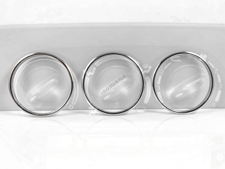 Хром кільця на ручки пічки Renault Megane 1 (95-02)