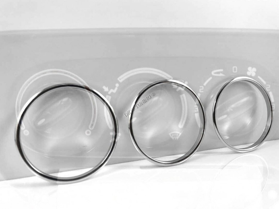 Хром кільця на ручки пічки Renault Megane 1 (95-02)