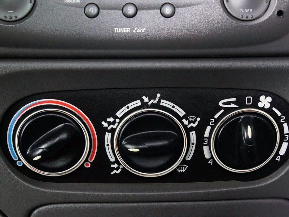 Хром кільця на ручки пічки Renault Megane 1 (95-02)