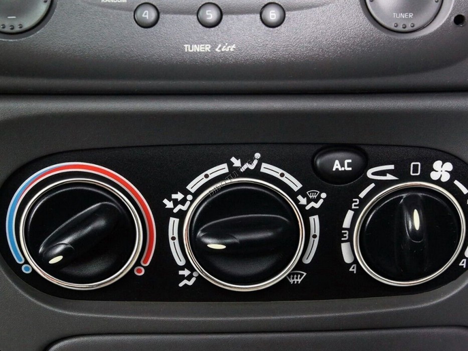 Хром кільця на ручки пічки Renault Megane 1 (95-02)