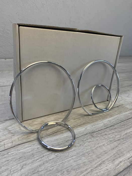 Хромовані кільця в щиток приладів Audi 100 C3/С4 / A6 C4 (4 кільця)